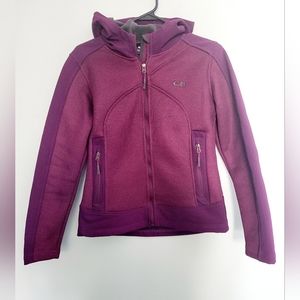 Womens CB Purple Zip-Up Jacket with Hood